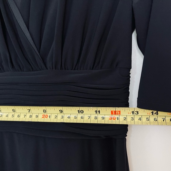 Evan Picone black ruched swing dress - Picture 4 of 8